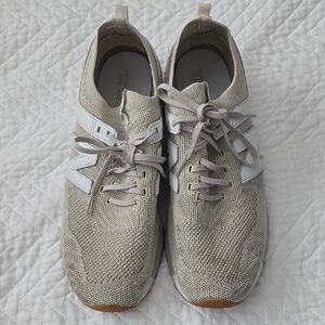 New Balance Beige and White Sneakers